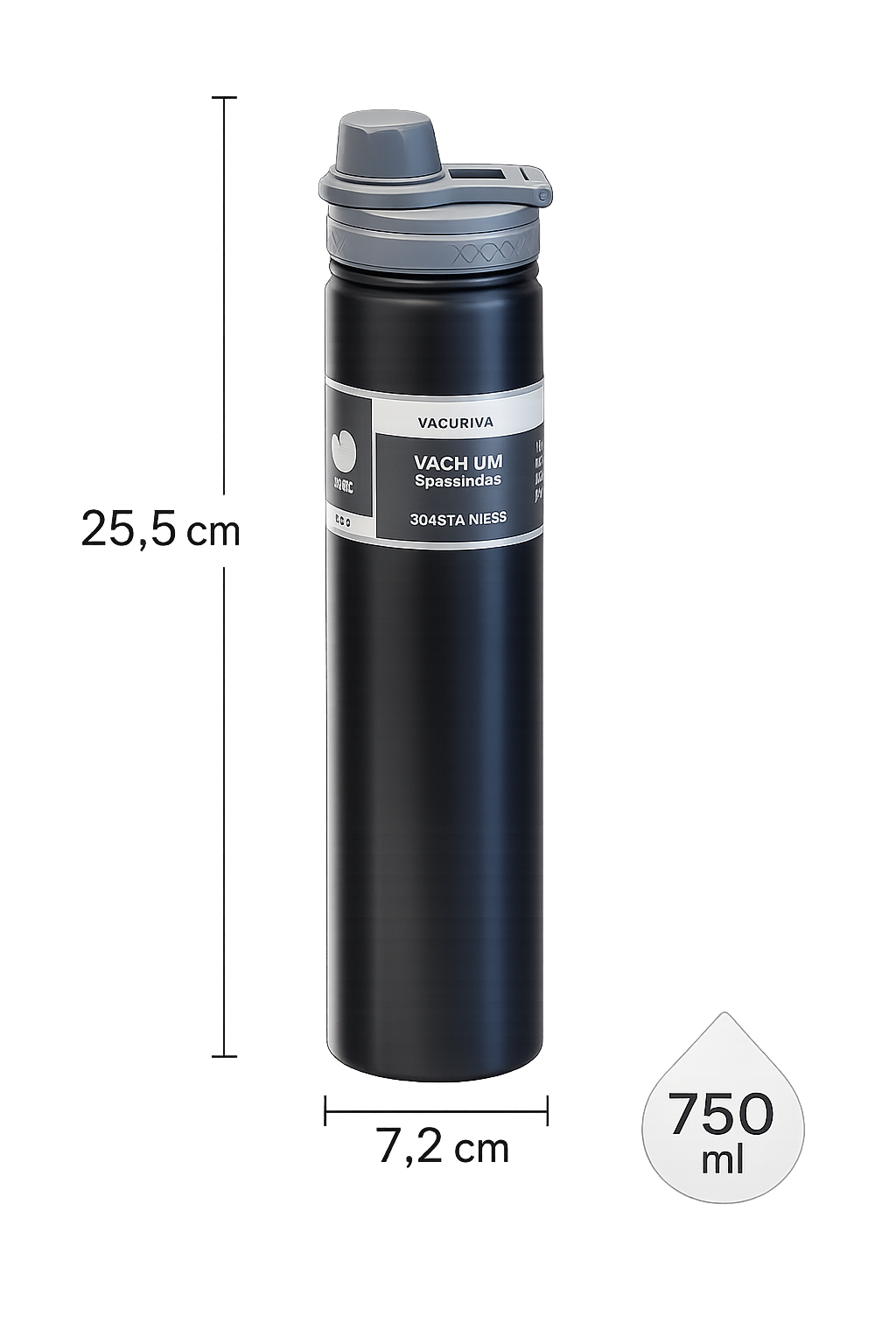 BOTELLA TÉRMICA VACUUM 750 ml
