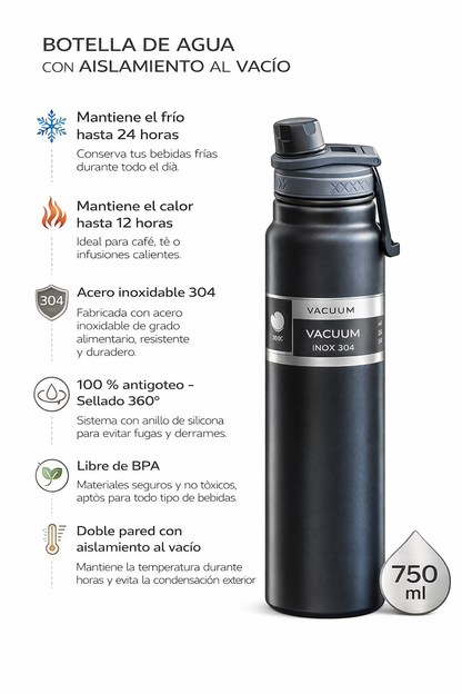BOTELLA TÉRMICA VACUUM 750 ml
